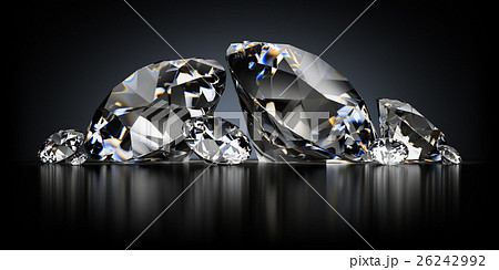 Diamonds on a Black Background 26242992
