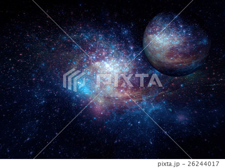 Stars, dust and gas nebula in a far galaxy Stars, dust and gas nebula in a far galaxy 26244017