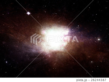 Stars, dust and gas nebula in a far galaxy Stars, dust and gas nebula in a far galaxy 26244387