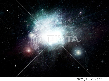 Stars, dust and gas nebula in a far galaxy Stars, dust and gas nebula in a far galaxy 26244388