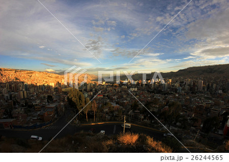 Panorama of night La Paz, Bolivia 26244565