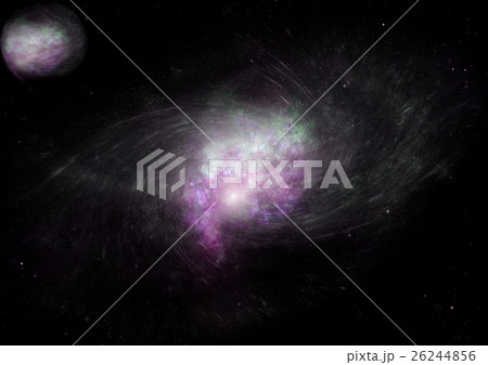 Stars, dust and gas nebula in a far galaxy 26244856