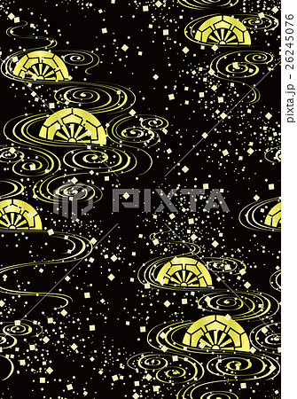 片輪車　日本の伝統文様 26245076