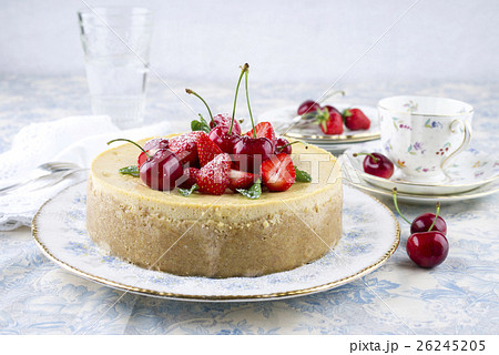 Cheesecake with Fruits 26245205