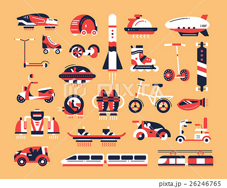 Transport - flat design icons set 26246765