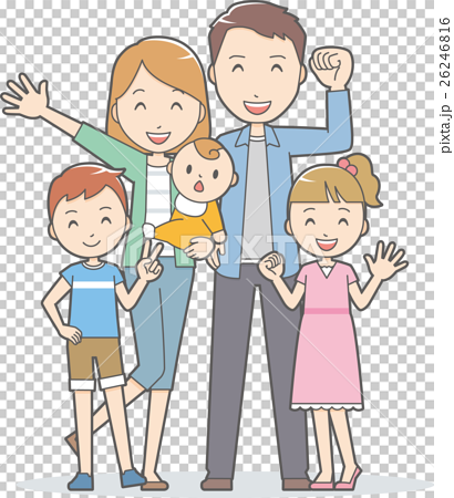 5 family members clip art