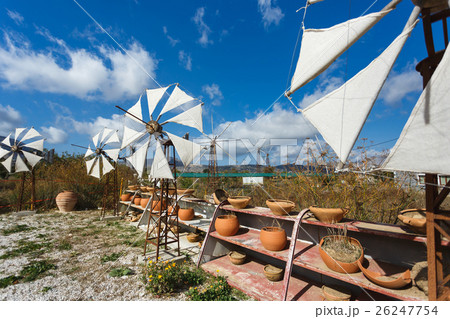 Windmills on the plateau of Lassithi Windmills on the plateau of Lassithi 26247754