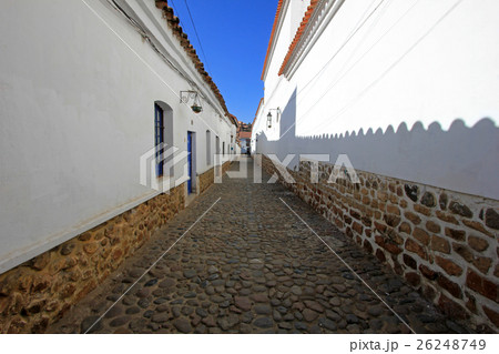 Cobblestone street, Sucre, Bolivia. 26248749