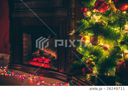 Christmas living room with Christmas Tree 26249711