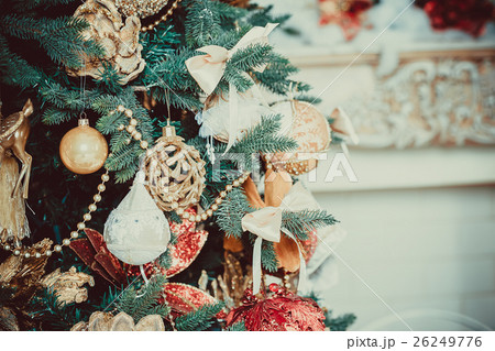Christmas living room with Christmas tree 26249776