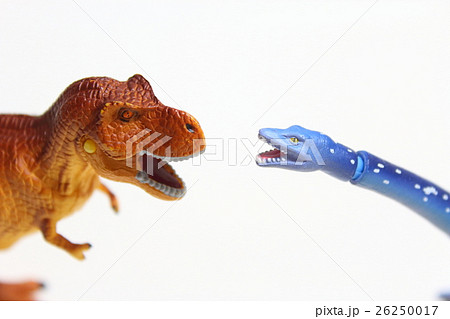 恐竜の戦いの写真素材
