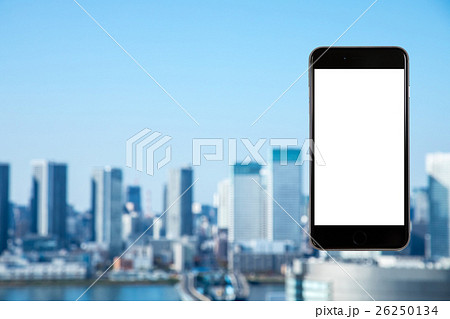 スマホ 携帯電話 スマートフォン 都市風景 東京 不動産イメージ スマホ 携帯電話 スマートフォン 都市風景 東京 不動産イメージ 26250134