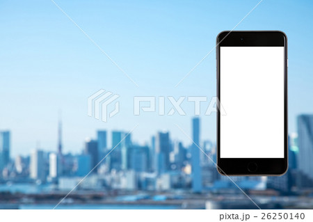 スマホ 携帯電話 スマートフォン 都市風景 東京 不動産イメージ スマホ 携帯電話 スマートフォン 都市風景 東京 不動産イメージ 26250140