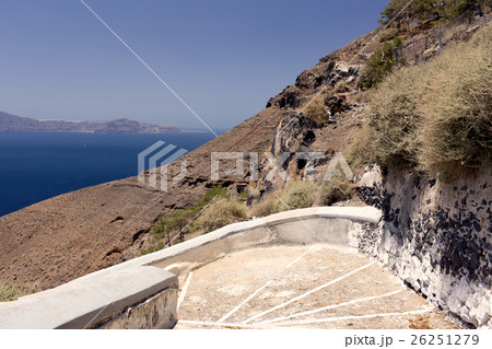 Santorini Island - Stairs to the Mediterranean Sea Santorini Island - Stairs to the Mediterranean Sea 26251279