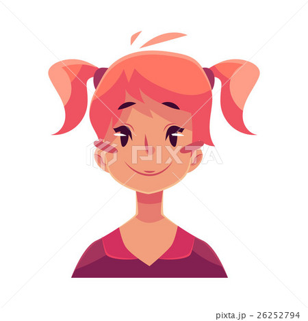 Teen girl face, neutral facial expression Teen girl face, neutral facial expression 26252794