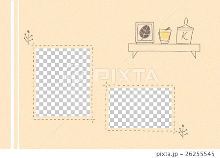 フォトフレーム シンプル カフェ メモのイラスト素材 26255545 Pixta