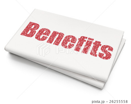 Finance concept: Benefits on Blank Newspaper 26255558