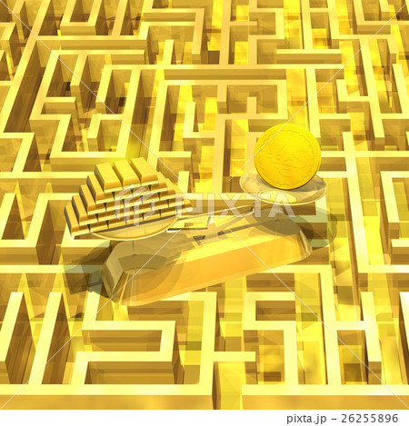 金相場を計る天秤 26255896