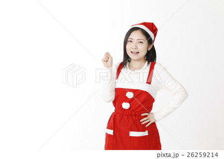 サンタに変装した若い女性 26259214