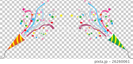 クラッカー二つのイラスト素材