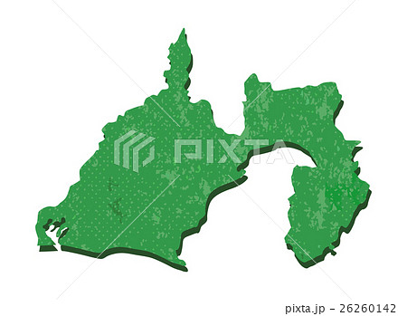 静岡県 和紙加工風 地図 26260142