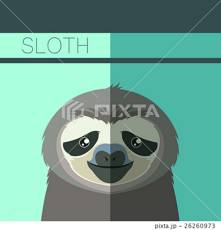 Flat postcard with Sloth Flat postcard with Sloth 26260973