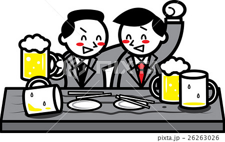 サラリーマンの飲み会のイラスト素材 サラリーマンの飲み会のイラスト素材