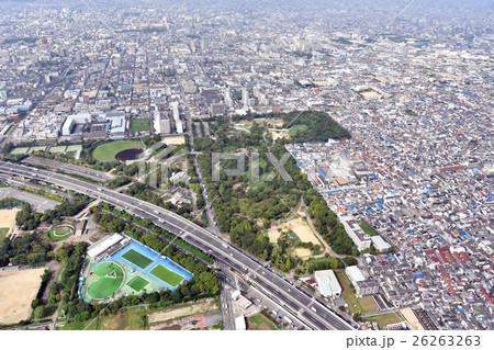 八尾市久宝寺緑地を空撮 八尾市久宝寺緑地を空撮 26263263