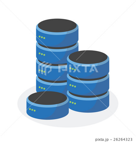 Data storage icon with multi base storage, ESP10. 26264323