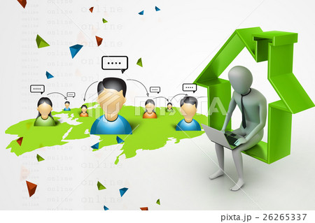 Work at home concept Work at home concept 26265337
