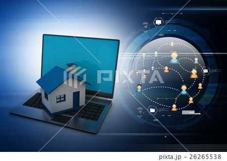 Real estate concept with laptop Real estate concept with laptop 26265538