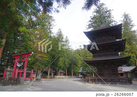 信州　安曇野大町の神社　若一王子神社（にゃくいちおうじじんじゃ）　鎌倉時代の勧請 26266007