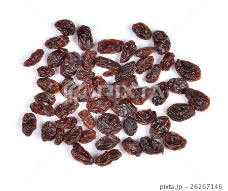 Dried raisins on a white background Dried raisins on a white background 26267146