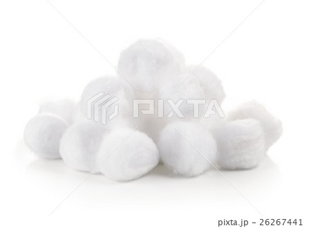 cotton wool on white background 26267441