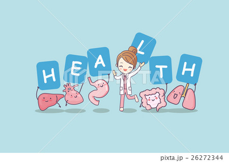 Happy organ cartoon with billboard 26272344