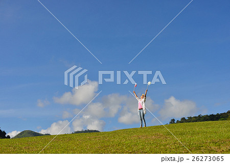 Woman enjoying the nature Woman enjoying the nature 26273065