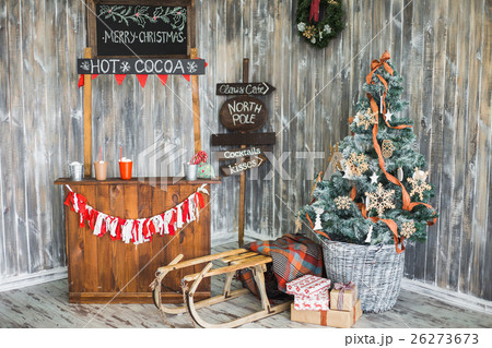 Decorated interior for Christmas holiday Decorated interior for Christmas holiday 26273673