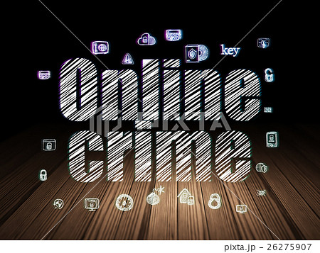 Protection concept: Online Crime in grunge dark 26275907