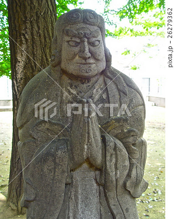 鬼子母神 の石像 法明寺 鬼子母神堂 東京都豊島区南池袋 の写真素材