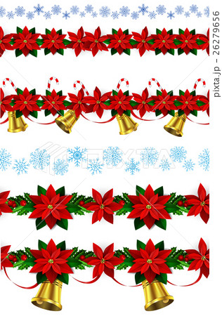 Set of n Seamless Christmas borders 26279656