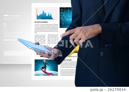 Man looking the stock market chart  26279934