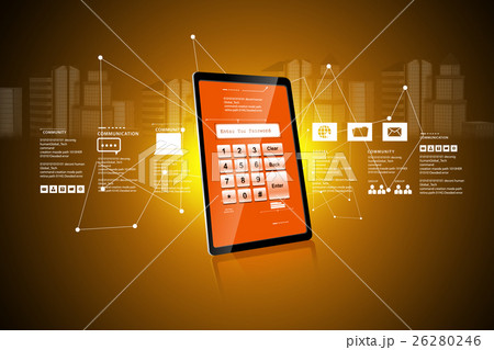Tablet pc with password protection 26280246