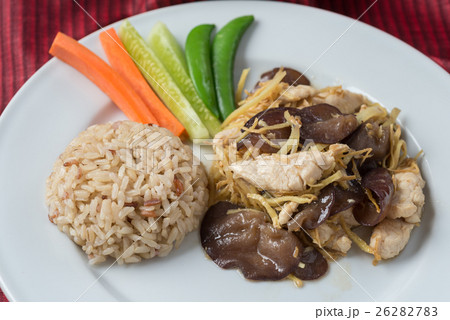 Food series : Stirred fried chicken breast Food series : Stirred fried chicken breast 26282783