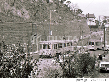 昭和45年　廃止間近の横浜市電3系統　1300型　神奈川県 26283291