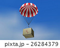 パラシュートで投下する荷物　３Dイラスト 26284379