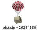 パラシュートで投下する荷物　３Dイラスト 26284380