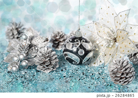 Luxury Christmas ball and flower with Pine Cone 26284865