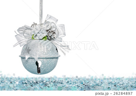 Luxury Silver jingle Bells with Snow, hanging 26284897