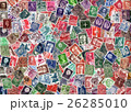 Horizontal background of European postage stamps 26285010