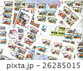 Horizontal background of Russian postage stamps 26285015